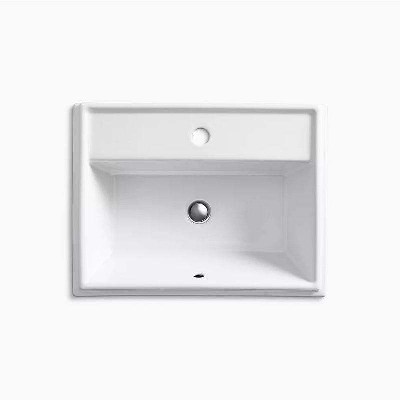 Tresham Rectangle 16.56' x 21.81' x 8.06' Vitreous China Drop-In Bathroom Sink in White