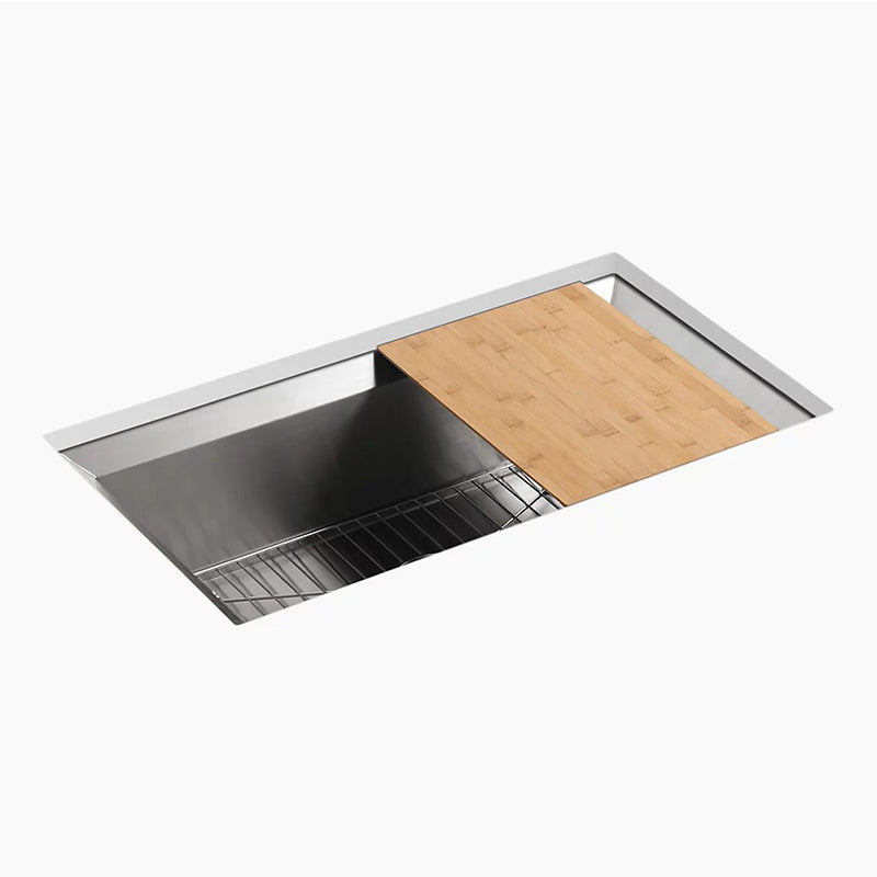 Poise 18' x 33' x 9.75' Single Basin Undermount Kitchen Sink in Stainless Steel