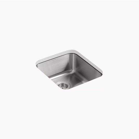 Undertone 17.5" x 15.75" x 7.63" Single Basin Undermount Kitchen Sink in Stainless Steel