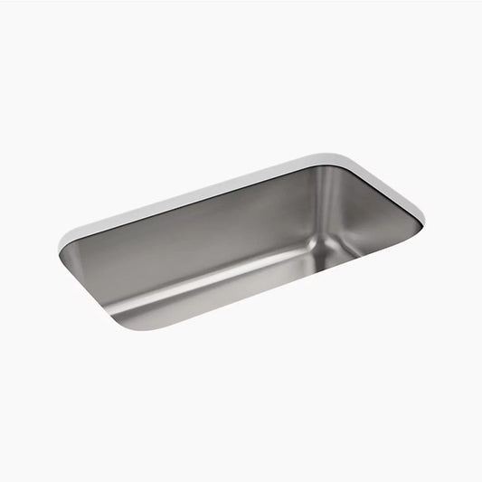 Undertone 17.88" x 31.25" x 9.31" Single Basin Undermount Kitchen Sink in Stainless Steel