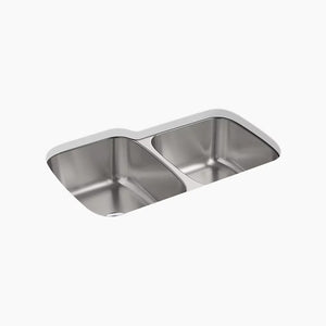 Ballad 20.5' x 31.5' x 9' Double Basin Undermount Kitchen Sink in Stainless Steel