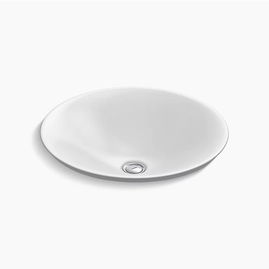 Carillon Round Wading Pool 17.69" x 17.69" x 6" Vitreous China Vessel Bathroom Sink in White