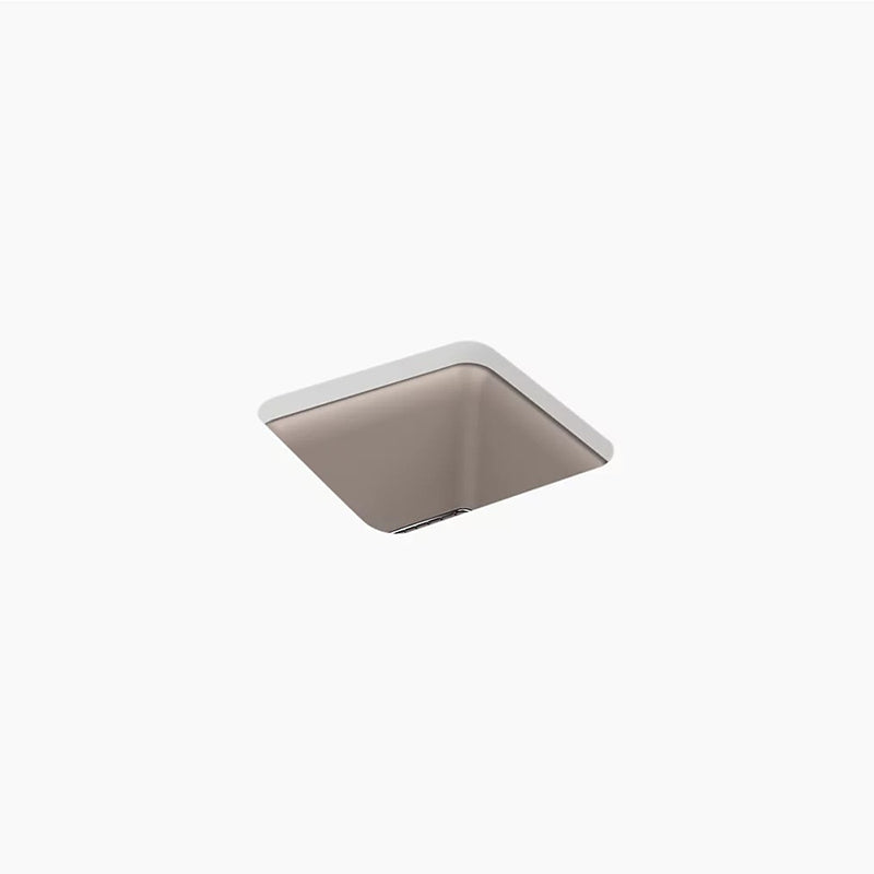 Cairn 15.5' x 15.5' x 10.13' Neoroc Single Basin Undermount Kitchen Sink in Matte Taupe