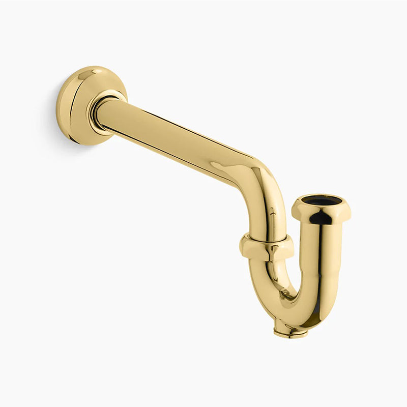 Brass P-Trap in Vibrant Polished Brass