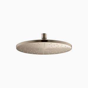 Contemporary Round Showerhead in Vibrant Brushed Bronze