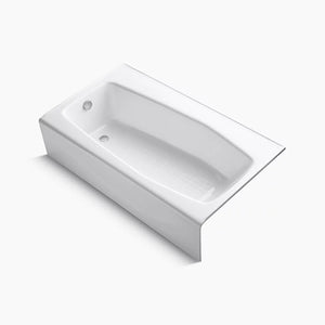 Villager 60' Enameled Cast Iron Alcove Bathtub in White