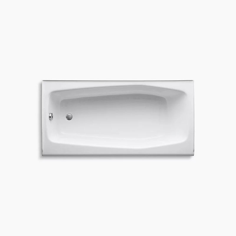 Villager 60' Enameled Cast Iron Alcove Bathtub in Biscuit