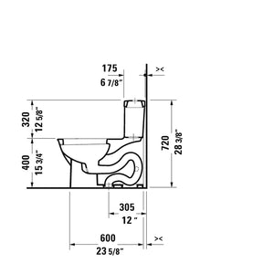 Darling New Elongated 1.28 gpf One-Piece Toilet in White