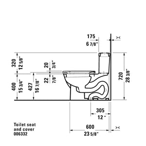 Darling New Elongated 1.28 gpf One-Piece Toilet in White