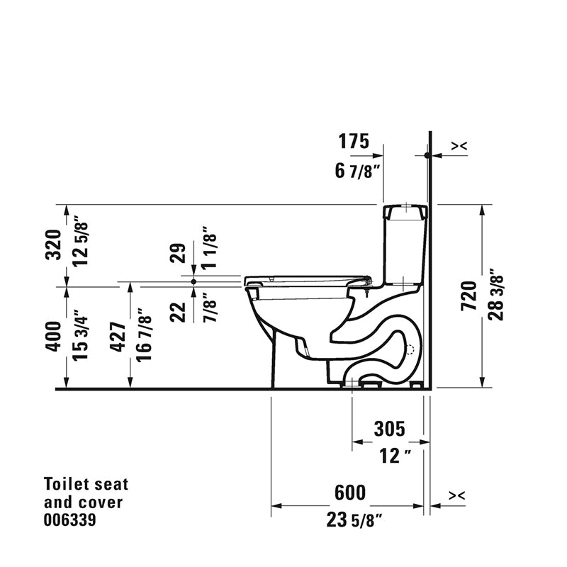 Darling New Elongated 1.28 gpf One-Piece Toilet in White - Seat Included