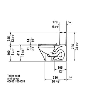 Durastyle Elongated 1.32 gpf & 0.92 gpf Dual-Flush One-Piece Toilet in White