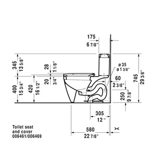 Happy D.2 1.32 gpf & 0.92 gpf One-Piece Toilet in White