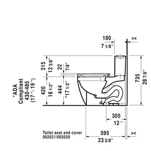 ME by Starck Elongated 1.28 gpf One-Piece Toilet in White - Seat Included