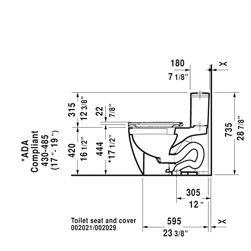 ME by Starck Elongated 1.32 gpf & 0.92 gpf Dual-Flush One-Piece Toilet in White