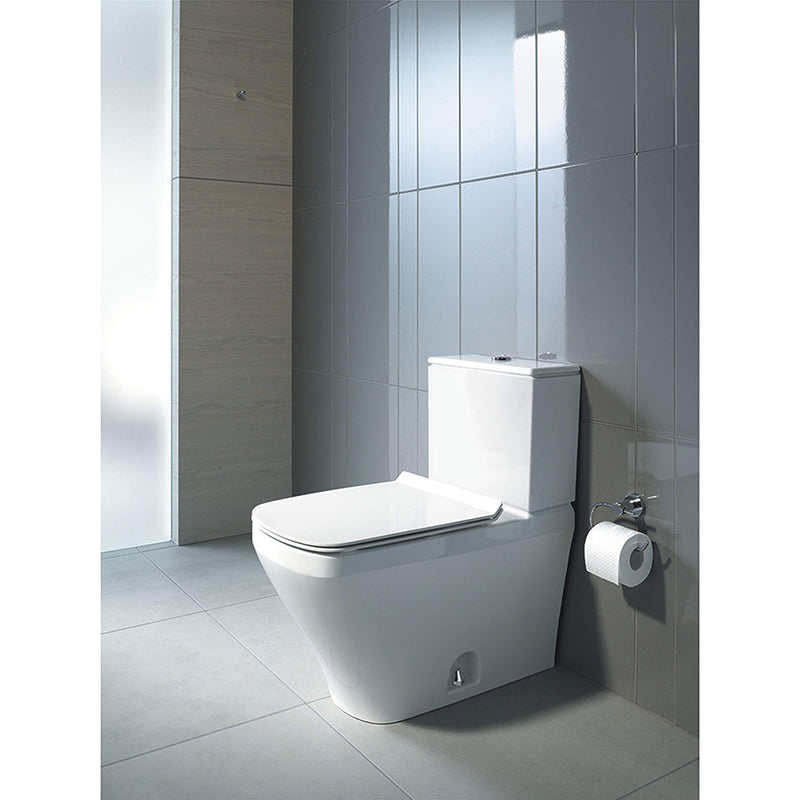 DuraStyle Elongated Dual-Flush Toilet Bowl in White