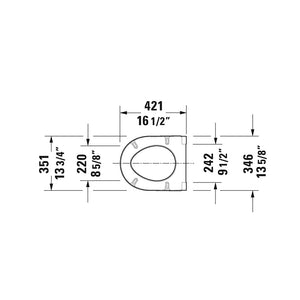 Starck 3 Slow Close Toilet Seat in White