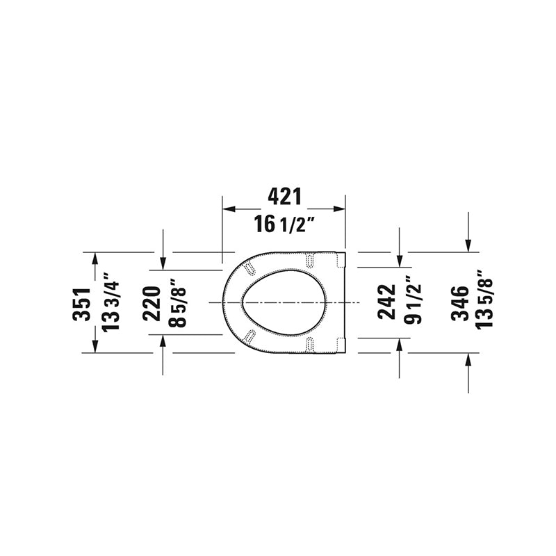 Starck 3 Slow Close Toilet Seat in White