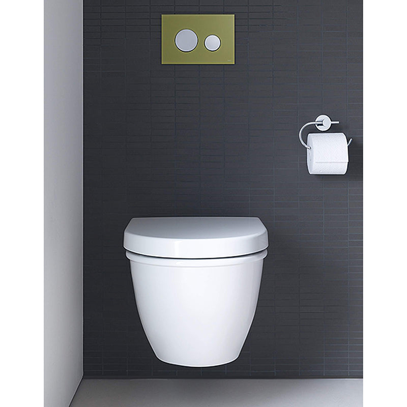 Darling New 21.25' Round 1.6 gpf & 0.8 gpf Dual-Flush Wall Mount Toilet in White