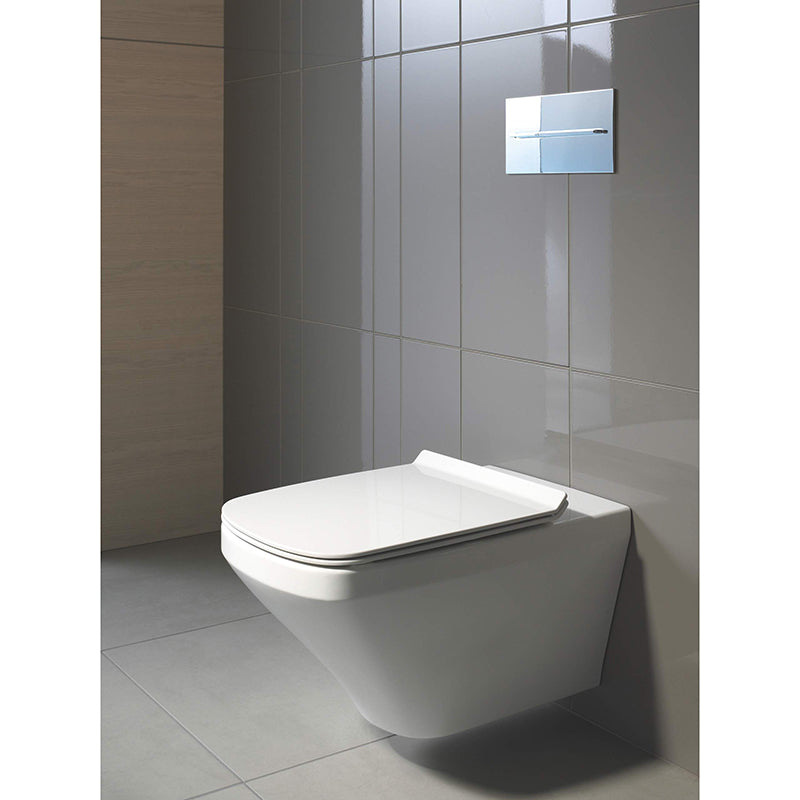 DuraStyle Rimless Elongated 1.6 gpf & 0.8 gpf Dual-Flush Wall Mount Toilet in White