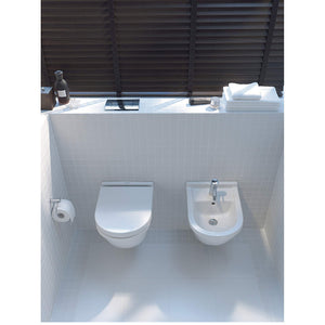 Starck 3 Compact 1.6 gpf & 0.8 gpf Dual-Flush Wall Mount Toilet in White