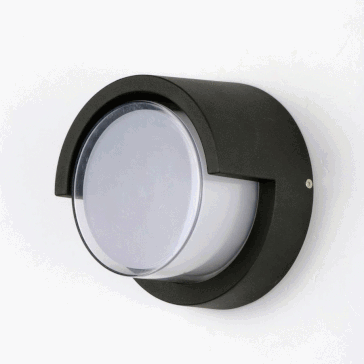 Eyebrow 6.75' Single Light Wall Sconce in Black