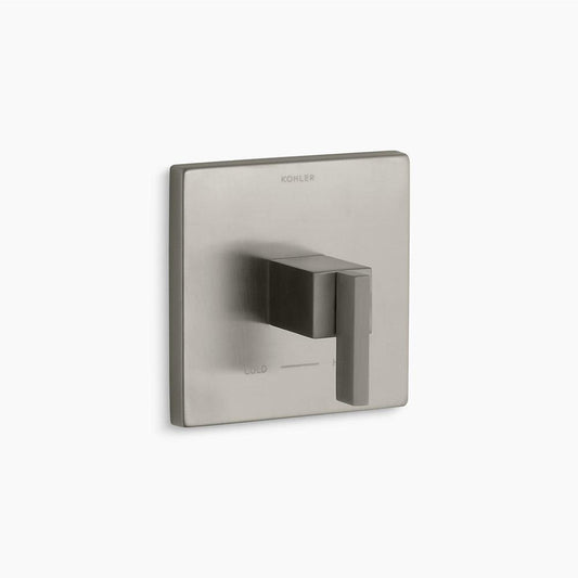 Loure Lever Handle Thermostatic Valve Trim in Vibrant Brushed Nickel