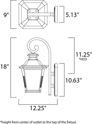Knoxville 9' Single Light Outdoor Wall Sconce in Bronze