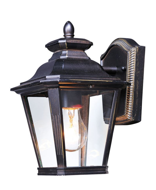Knoxville 7" Single Light Outdoor Wall Sconce in Bronze with Clear Glass Finish