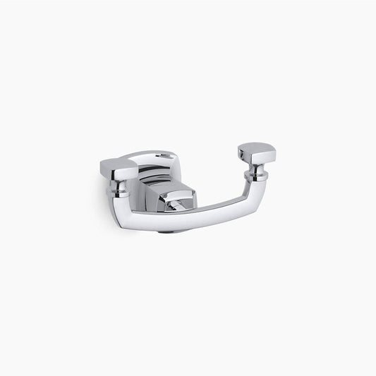 Margaux 3" Double Robe Hook in Polished Chrome