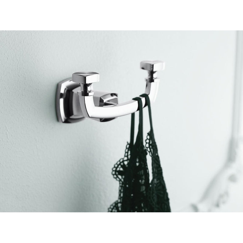 Margaux 3' Double Robe Hook in Vibrant Polished Nickel