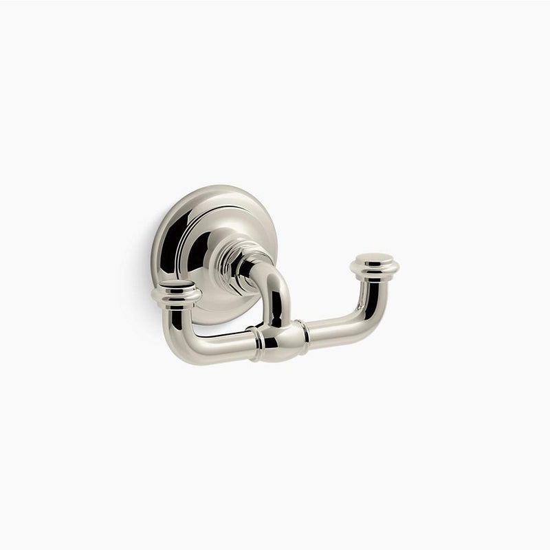 Artifacts 2.63' Double Robe Hook in Vibrant Polished Nickel