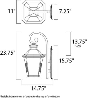 Knoxville E26 11' Single Light Outdoor Wall Sconce in Bronze