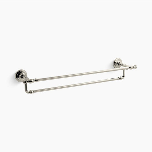 Artifacts 24" Double Towel Bar in Vibrant Polished Nickel