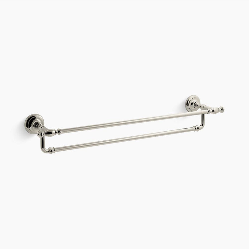 Artifacts 24' Double Towel Bar in Vibrant Polished Nickel