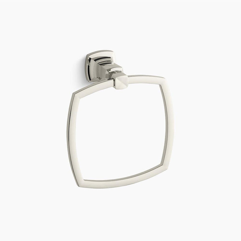 Margaux 7.5' Towel Ring in Vibrant Polished Nickel