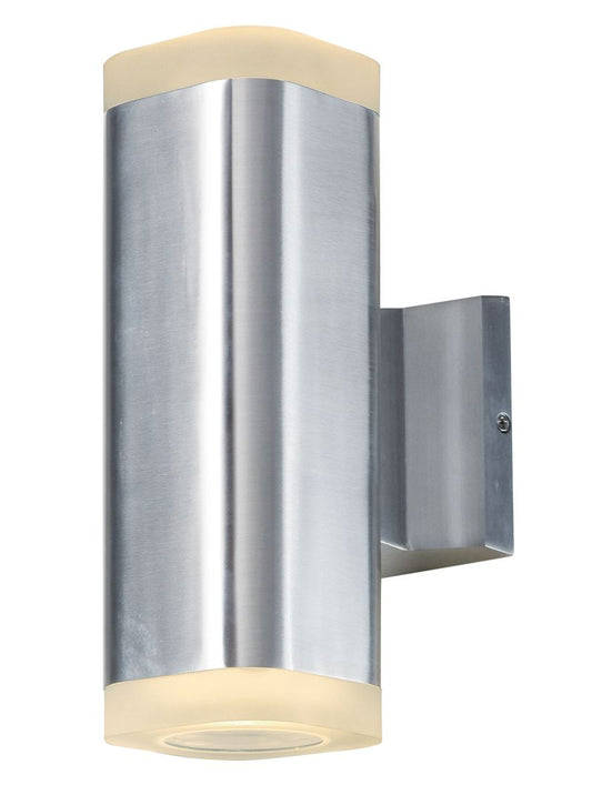 Lightray 10.25" High 2 Light Outdoor Wall Sconce in Brushed Aluminum