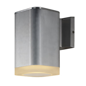 Lightray 8.25' Single Light Outdoor Wall Sconce in Brushed Aluminum