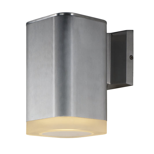 Lightray 8.25" Single Light Outdoor Wall Sconce in Brushed Aluminum