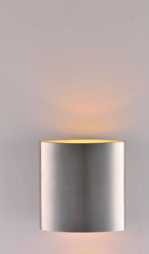 Lightray 7' 2 Light Outdoor Wall Sconce in Brushed Aluminum