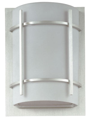 Luna E26 9' Single Light Outdoor Wall Sconce in Brushed Metal