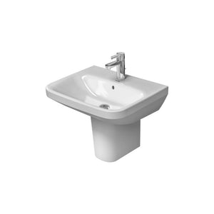 Duravit DuraStyle 17.38' x 21.63' x 6.75' Ceramic Wall Mount Pedestal Bathroom Sink in White - 2319550000