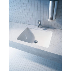 Duravit Starck 3 18.25' x 18.25' x 7.28' Ceramic Undermount Bathroom Sink in White - 305430000