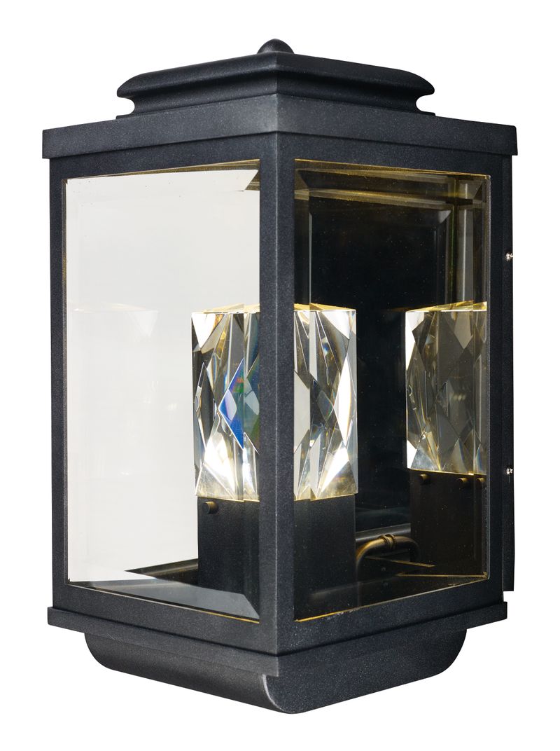 Mandeville 9' 2 Light Outdoor Wall Sconce in Galaxy Black