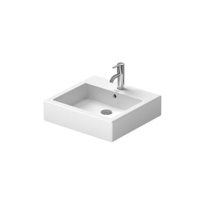 Vero 18.5' x 19.63' x 6.88' Ceramic Wall Mount Bathroom Sink in White - 1 Faucet Hole