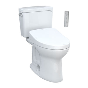 Drake Elongated 1.6 gpf Two-Piece Toilet with Washlet+ S500e in Cotton White