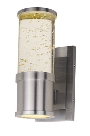Pillar 5' 2 Light Outdoor Wall Sconce in Brushed Aluminum
