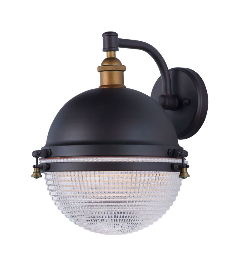 Portside 11.75' Single Light Wall Sconce in Oil Rubbed Bronze Antique Brass