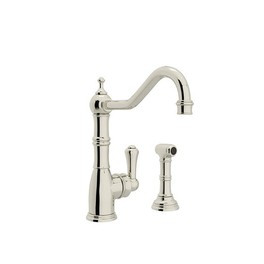 Edwardian Single-Handle Kitchen Faucet in Polished Nickel