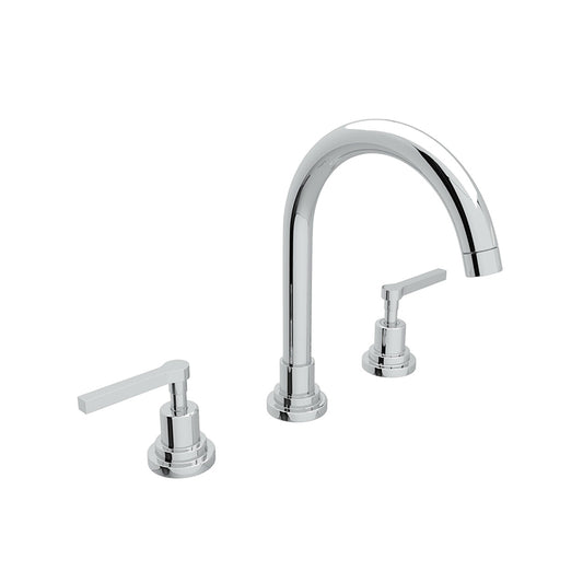 Lombardia Two-Handle Low-Arc Widespread Bathroom Faucet in Polished Chrome