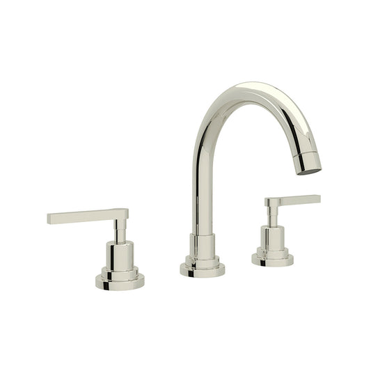 Lombardia Two-Handle High-Arc Widespread Bathroom Faucet in Polished Nickel